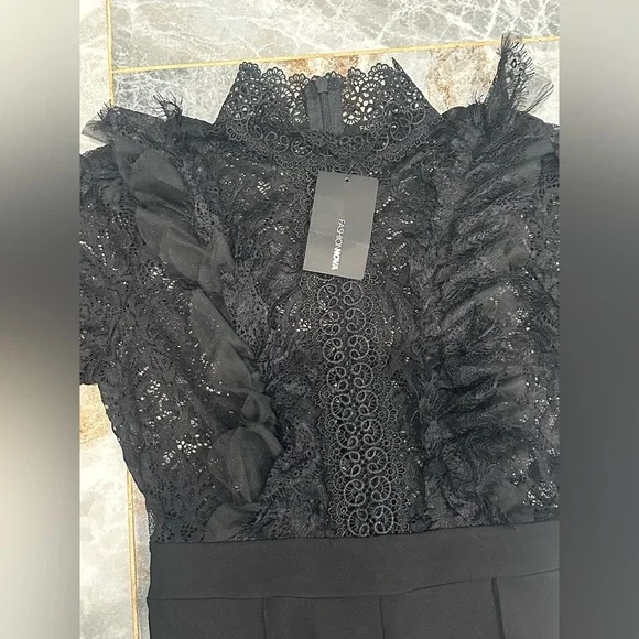 Fashion Nova Black Trousers Jumpsuit - Picture 4 of 16